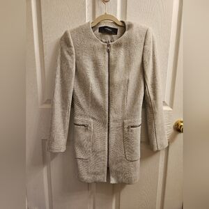 Zara Light Grey Winter Jacket Blazer